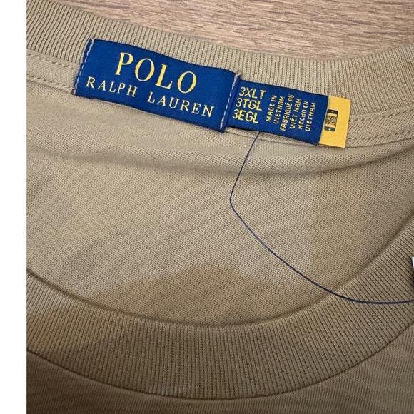 Polo Ralph Lauren Mens T Shirt Surrey Tan Short Sleeve Crew Neck Logo 3XLT - Picture 3 of 8